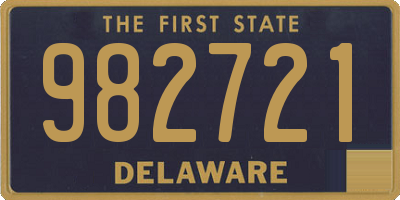 DE license plate 982721