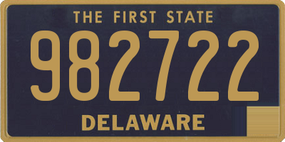 DE license plate 982722