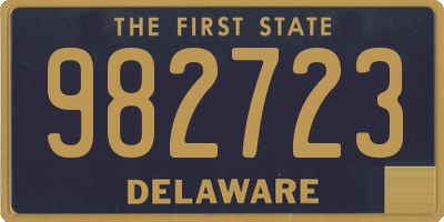 DE license plate 982723