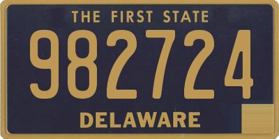 DE license plate 982724