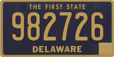 DE license plate 982726