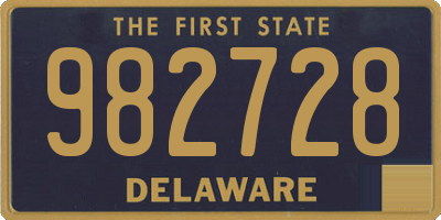 DE license plate 982728