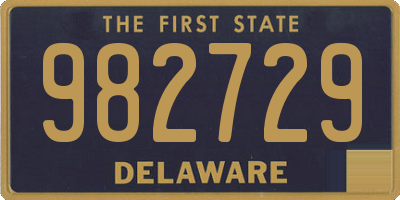 DE license plate 982729