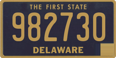 DE license plate 982730