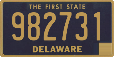 DE license plate 982731