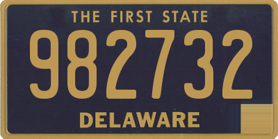 DE license plate 982732