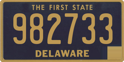 DE license plate 982733