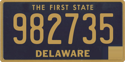 DE license plate 982735