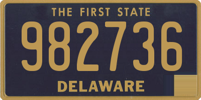 DE license plate 982736