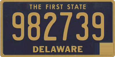 DE license plate 982739