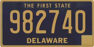 DE license plate 982740