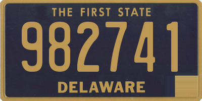 DE license plate 982741