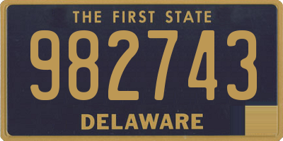 DE license plate 982743