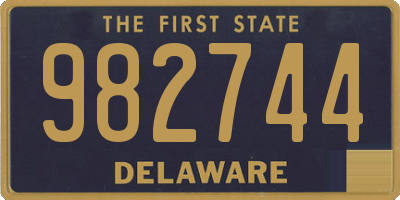 DE license plate 982744