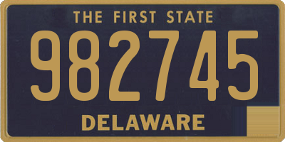 DE license plate 982745