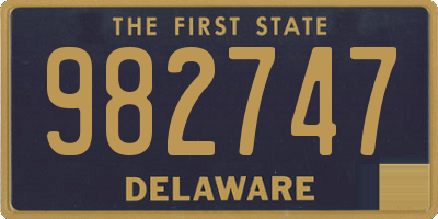 DE license plate 982747