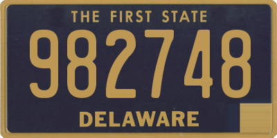 DE license plate 982748