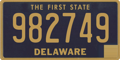 DE license plate 982749