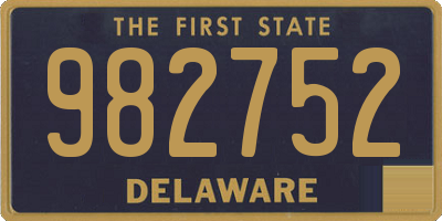 DE license plate 982752