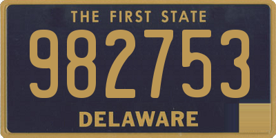 DE license plate 982753