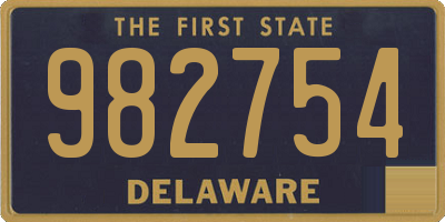 DE license plate 982754