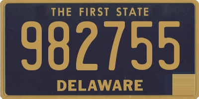 DE license plate 982755