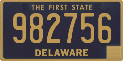 DE license plate 982756