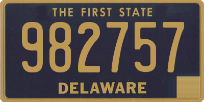 DE license plate 982757