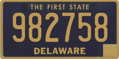 DE license plate 982758