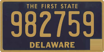 DE license plate 982759