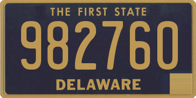 DE license plate 982760