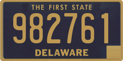 DE license plate 982761