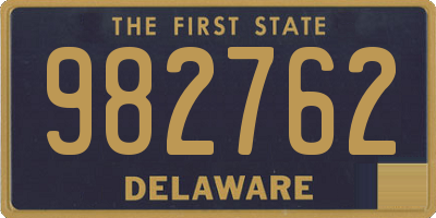 DE license plate 982762