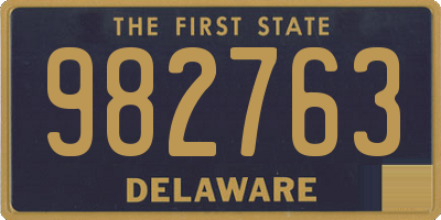 DE license plate 982763