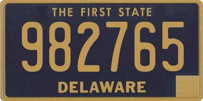 DE license plate 982765