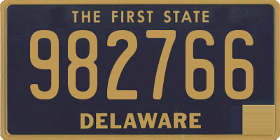 DE license plate 982766