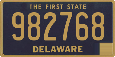 DE license plate 982768