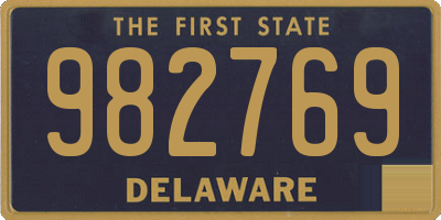 DE license plate 982769