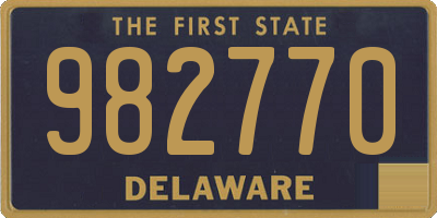 DE license plate 982770