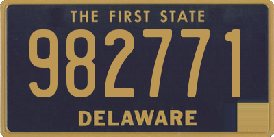 DE license plate 982771