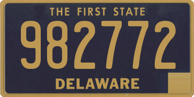 DE license plate 982772