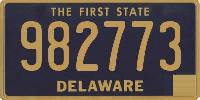 DE license plate 982773