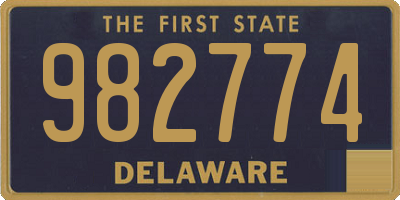 DE license plate 982774