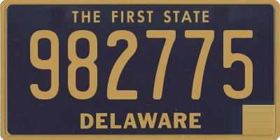 DE license plate 982775