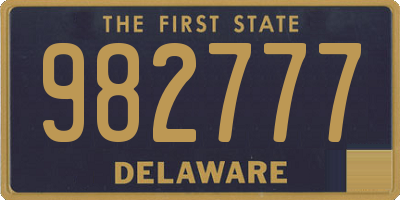 DE license plate 982777