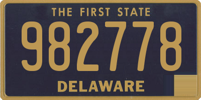 DE license plate 982778
