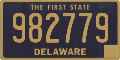 DE license plate 982779