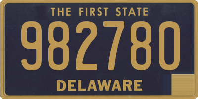 DE license plate 982780