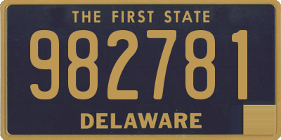 DE license plate 982781