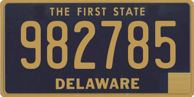 DE license plate 982785